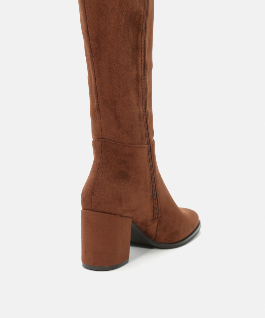 Botas altas tac&oacute;n punta cuadrada image number null